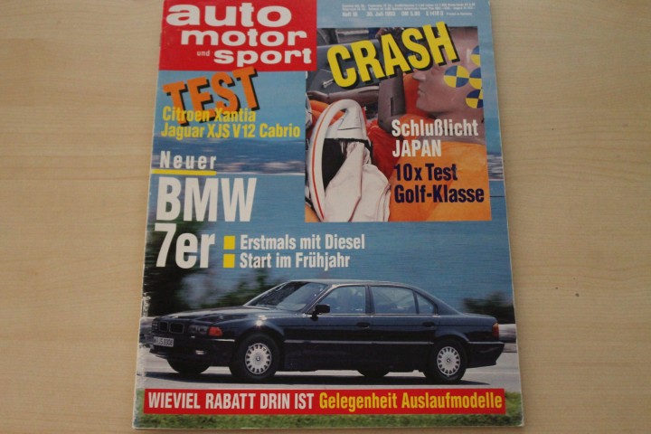 Deckblatt Auto Motor und Sport (16/1993)